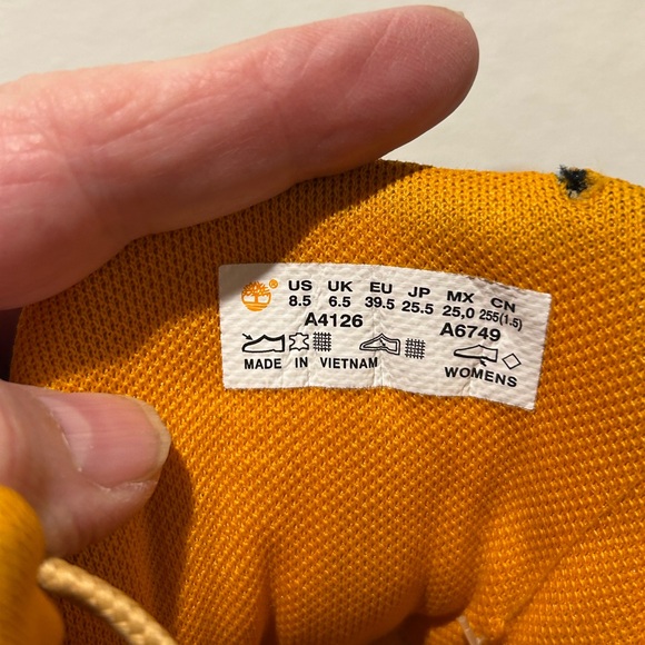 Timberland Tan and Teal Hiking Boots - Picture 13 of 15